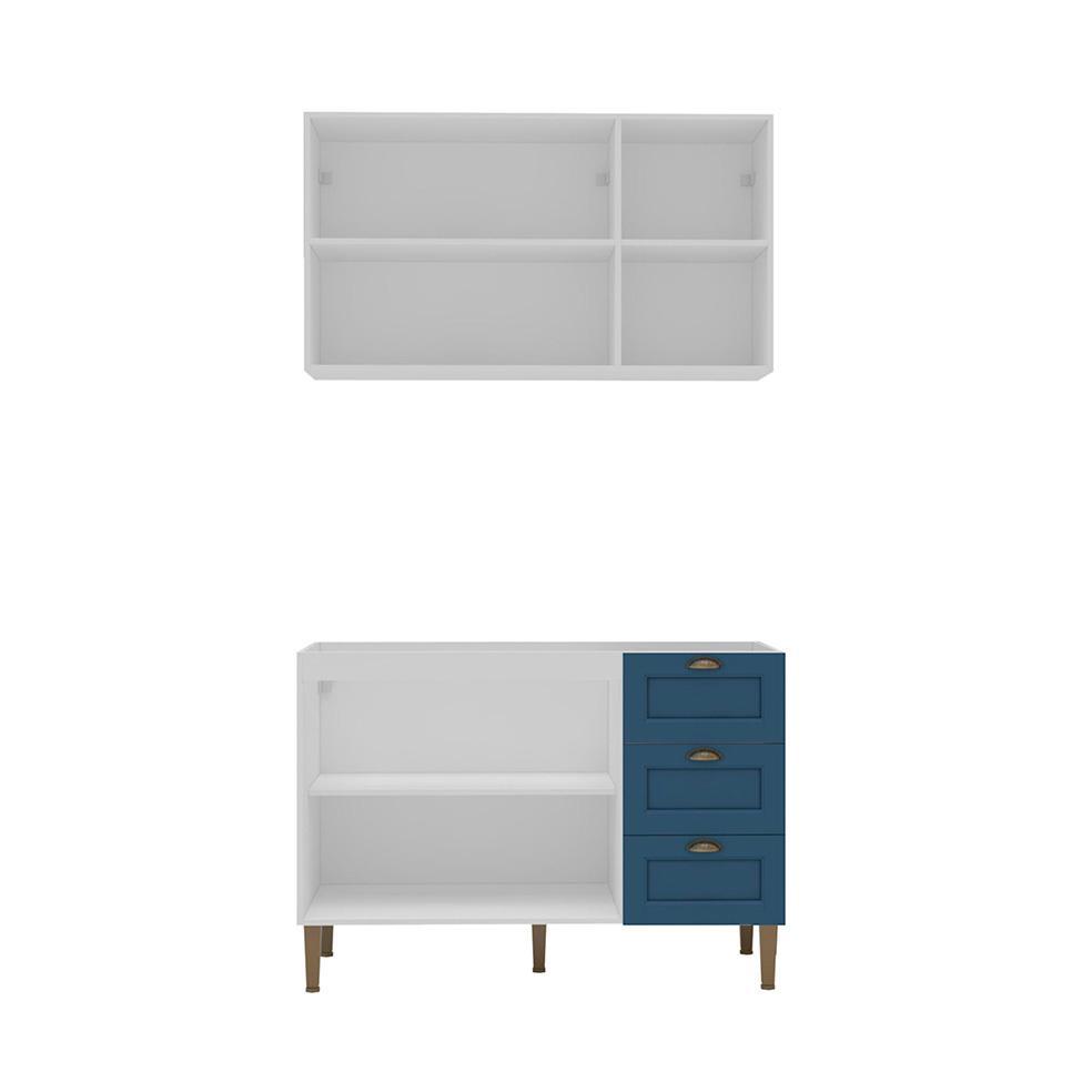 Cozinha Compacta Lavanda 5 PT 3 GV Azul e Branco - 4