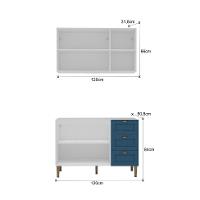 Cozinha Compacta Lavanda 5 PT 3 GV Azul e Branco - 2