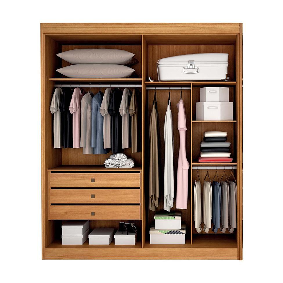 Guarda-Roupa Casal com Espelho São Paulo 2 PT 3 GV Cinamomo - 2