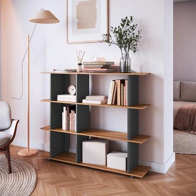 Estante Skyler Mel e Grafite