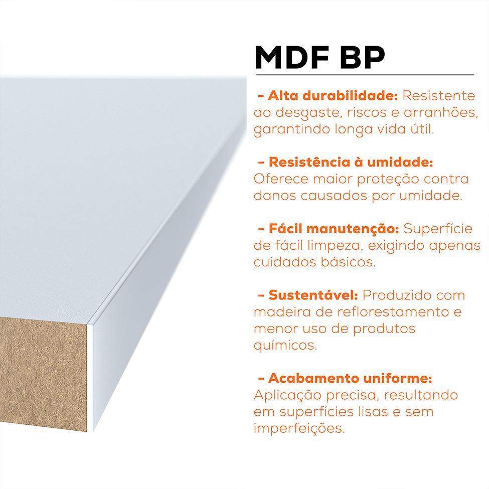 Guarda-Roupa Casal com 3 Espelhos Zemartt 100% MDF 3 PT 3 GV Cinza - 7