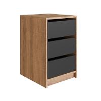 Gaveteiro Atlas 3 GV Mel e Preto - 1