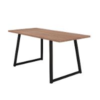 Conjunto de Mesa Retangular com Tampo de MDP Marrom Claro Atlanta e 6 Cadeiras Atenas Revestimento Sintético Terracota e Preto - 5