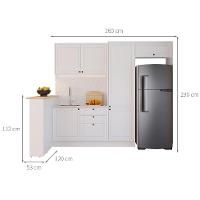 Cozinha Completa Évora com Bancada 6 PT 3 GV Branco Ártico - 3