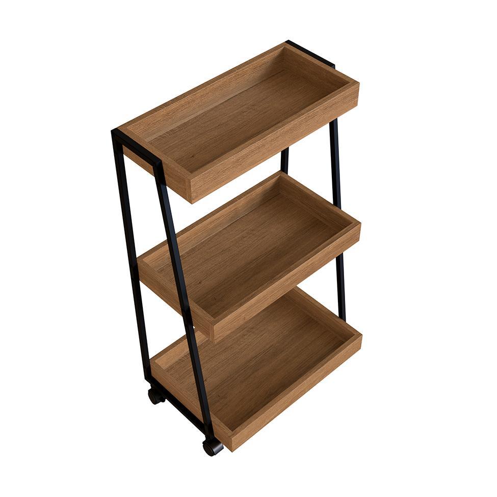 Carrinho Multiuso Albi Mel e Preto - 4