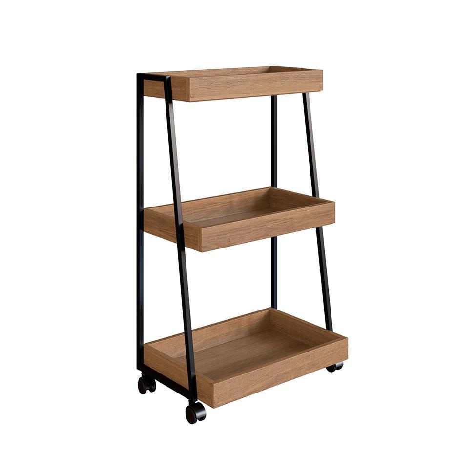 Carrinho Multiuso Albi Mel e Preto - 6