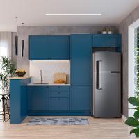 Cozinha Completa Évora com Bancada 6 PT 3 GV Azul Órion - 1