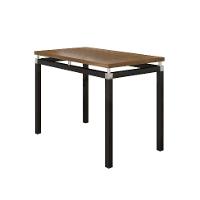Conjunto de Mesa Retangular com Tampo de MDP Marrom Copenhague e 4 Cadeiras Monterrey Revestimento Sintético Branco e Preto - 5