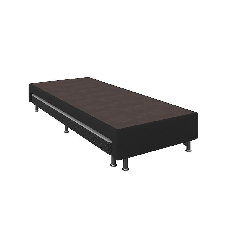Base para Cama Box Solteiro Nero com Colchão Auxiliar Espuma D28 Preta e Branca - 2