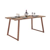 Conjunto de Mesa Retangular com Tampo de MDP Marrom Claro Atlanta e 6 Cadeiras Atenas Revestimento Sintético Marrom e Cobre - 5