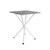 Mesa de Jantar Quadrada com Tampo de Granito Léia Branca 70 cm - 1
