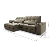 Sofá 5 Lugares Retrátil e Reclinável Majestic Veludo Fendi - 3