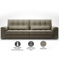 Sofá 5 Lugares Retrátil e Reclinável Majestic Veludo Fendi - 6