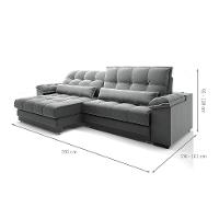 Sofá 5 Lugares Retrátil e Reclinável Majestic Veludo Cinza - 3