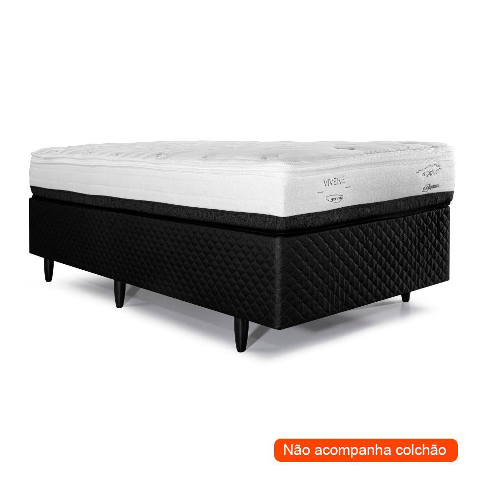 Base para Cama Box Solteiro Idea (28x88x188) Preta - 2