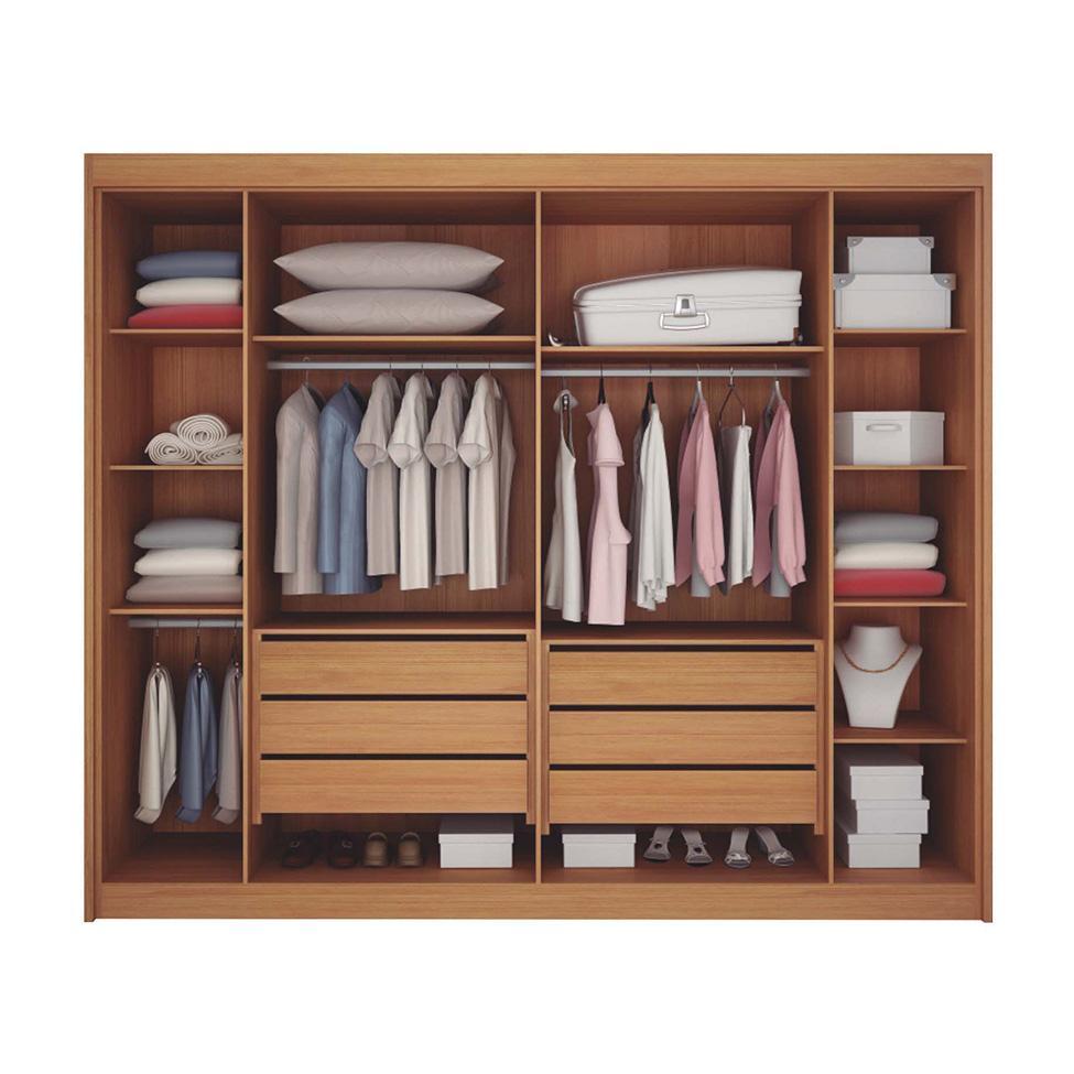 Guarda-Roupa Casal São Carlos 6 PT 6 GV Cinamomo - 2