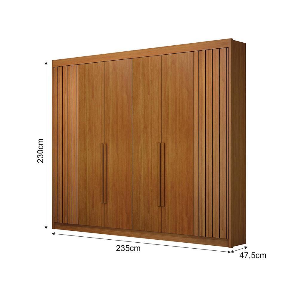 Guarda-Roupa Casal São Carlos 6 PT 6 GV Cinamomo - 3
