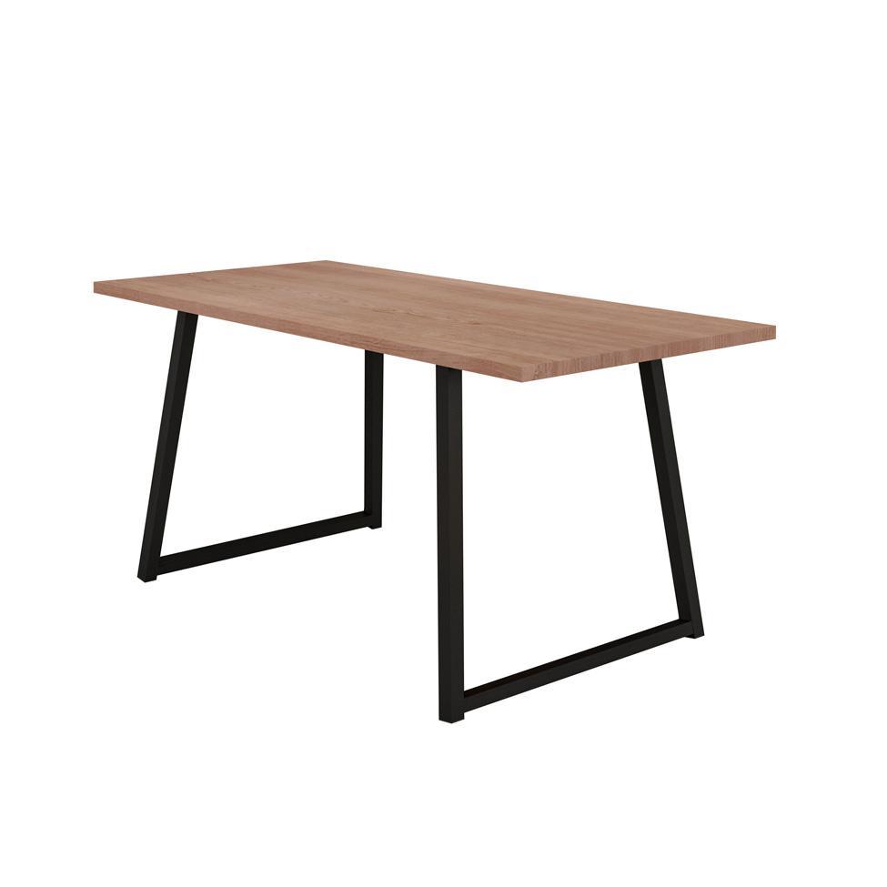 Conjunto de Mesa Retangular com Tampo de MDP Marrom Claro Atlanta e 6 Cadeiras Atenas Revestimento Sintético Marrom e Preto - 5