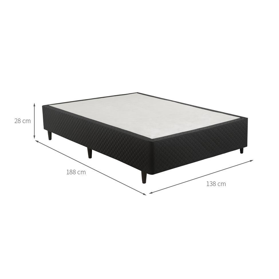 Base para Cama Box Casal Idea (28x138x188) Preta - 3