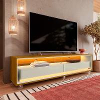Rack para TV até 65 Polegadas Andorra com LED 2 GV Cedro e Off White - 2