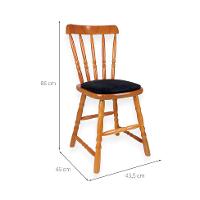 Conjunto com 2 Cadeiras Dalas Veludo Preto e Mel - 3