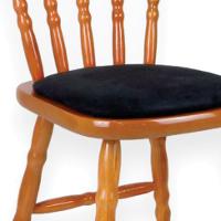 Conjunto com 2 Cadeiras Dalas Veludo Preto e Mel - 4