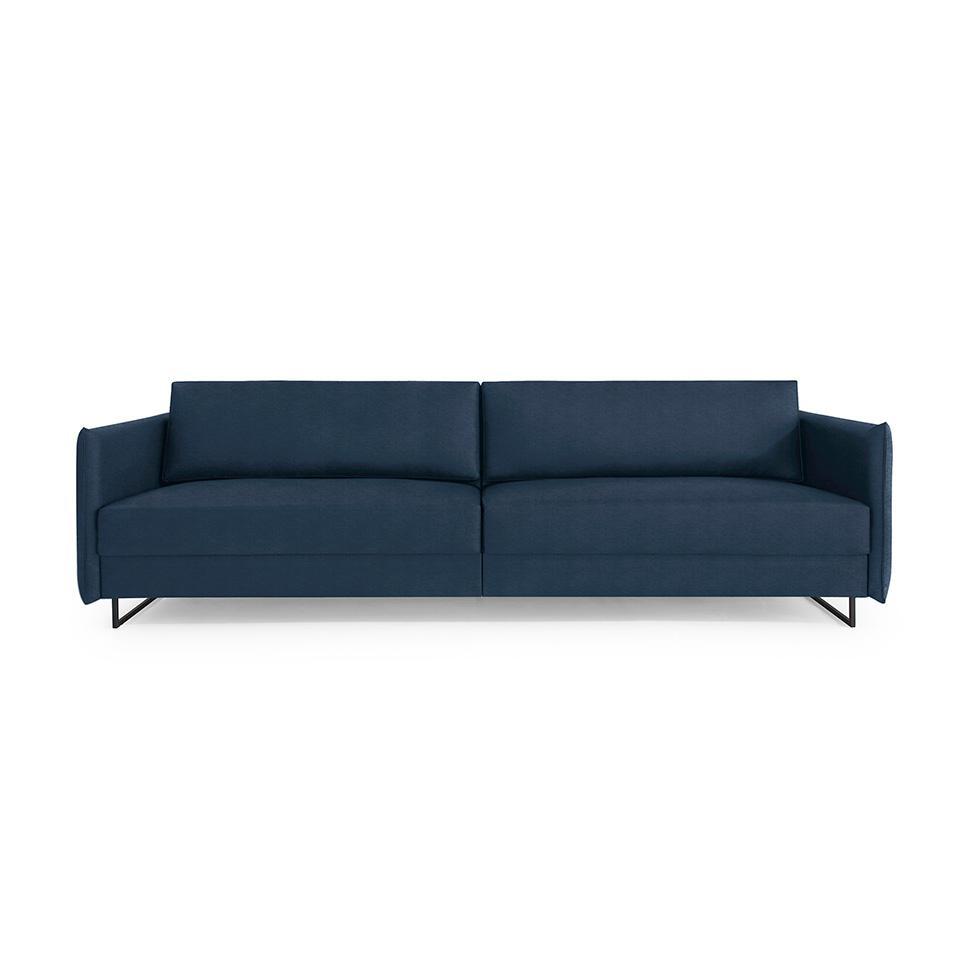 Sofá 3 Lugares Enrico Linho Azul 240 cm - 4