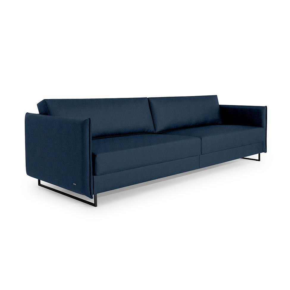 Sofá 3 Lugares Enrico Linho Azul 210 cm - 1