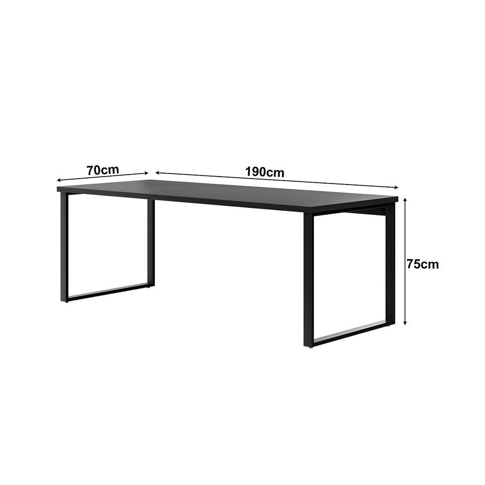 Mesa de Escritório Málaga Preta 190 cm - 3