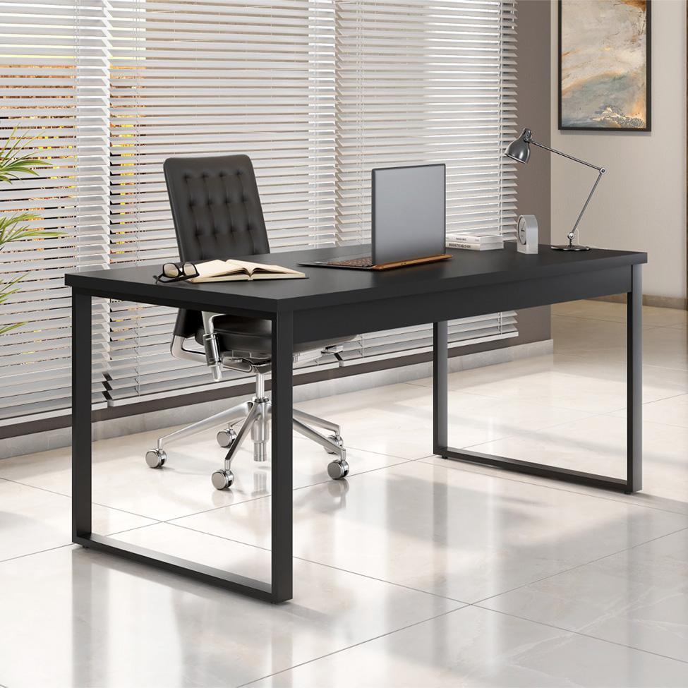 Mesa de Escritório Málaga Preta 150 cm - 1