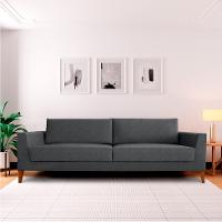Sofá 3 Lugares Benjamin Linho Cinza 240 cm - 2