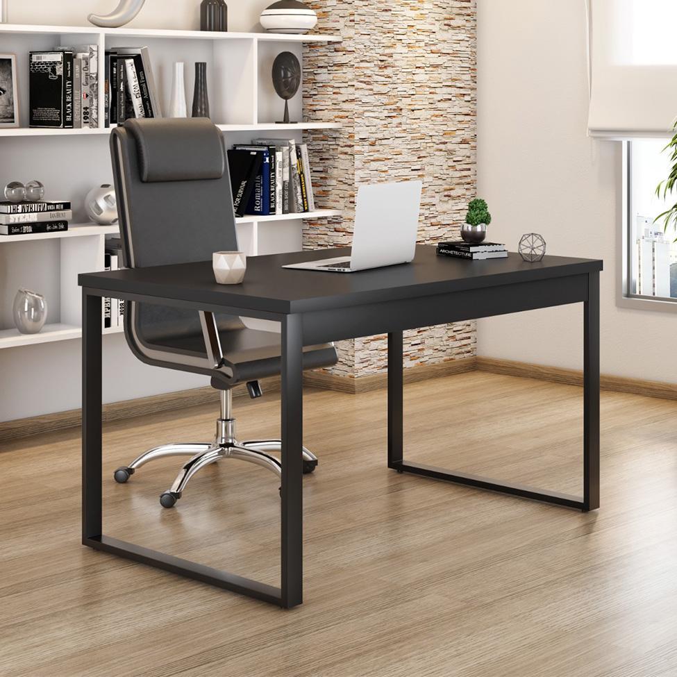 Mesa de Escritório Málaga Preta 120 cm - 1