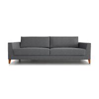 Sofá 3 Lugares Benjamin Linho Cinza 210 cm - 4