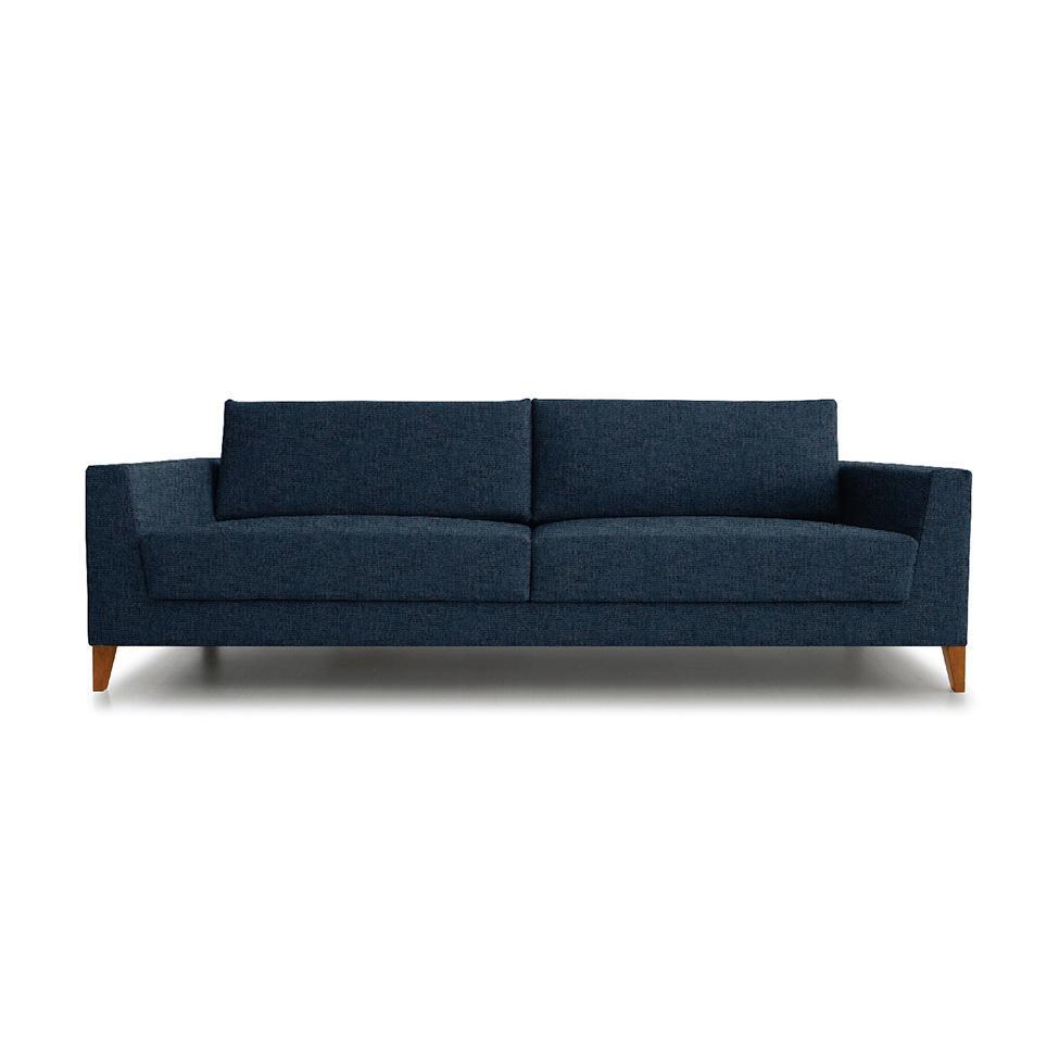 Sofá 3 Lugares Benjamin Linho Azul 180 cm - 4