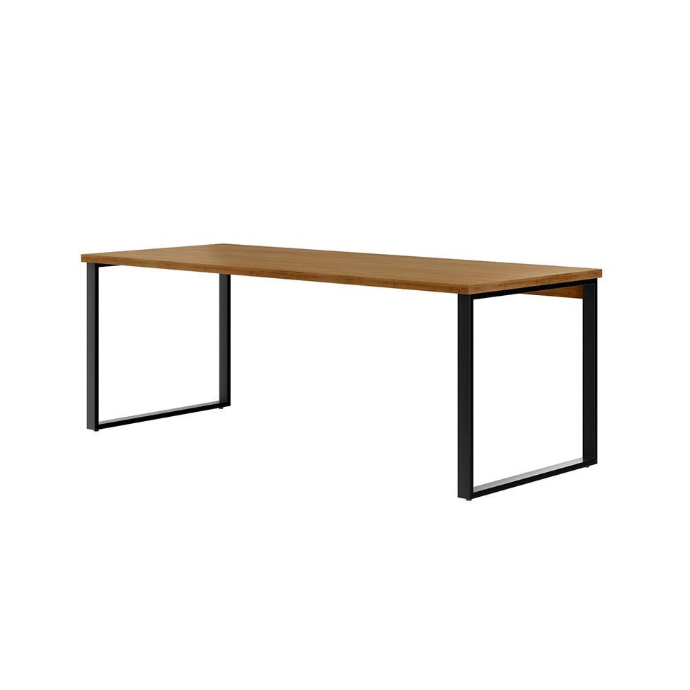 Mesa de Escritório Málaga Nogal e Preta 190 cm - 2