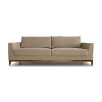 Sofá 3 Lugares Bartô Revestimento Sintético Bege 240 cm - 4