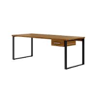 Mesa de Escritório Málaga 1 GV Nogal e Preta 190 cm - 1