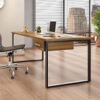 Mesa de Escritório Málaga 1 GV Nogal e Preta 190 cm - 2