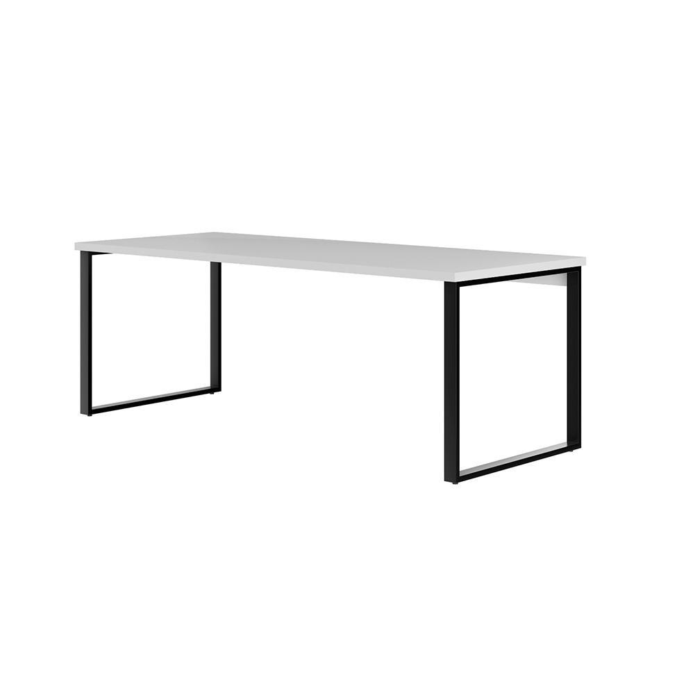 Mesa de Escritório Málaga Branca e Preta 190 cm - 2