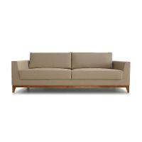 Sofá 3 Lugares Bartô Revestimento Sintético Bege 180 cm - 4