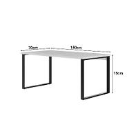 Mesa de Escritório Málaga Branca e Preta 150 cm - 3