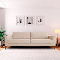 Sofá 3 Lugares Benjamin Linho Bege 180 cm - 2