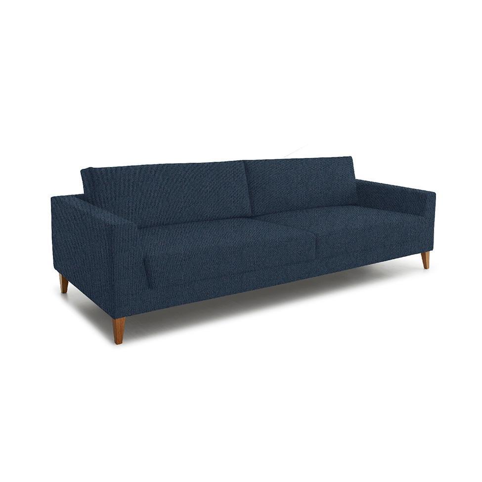 Sofá 3 Lugares Benjamin Linho Azul 240 cm - 1