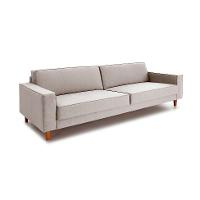 Sofá 3 Lugares Aurora Linho Bege 180 cm - 1