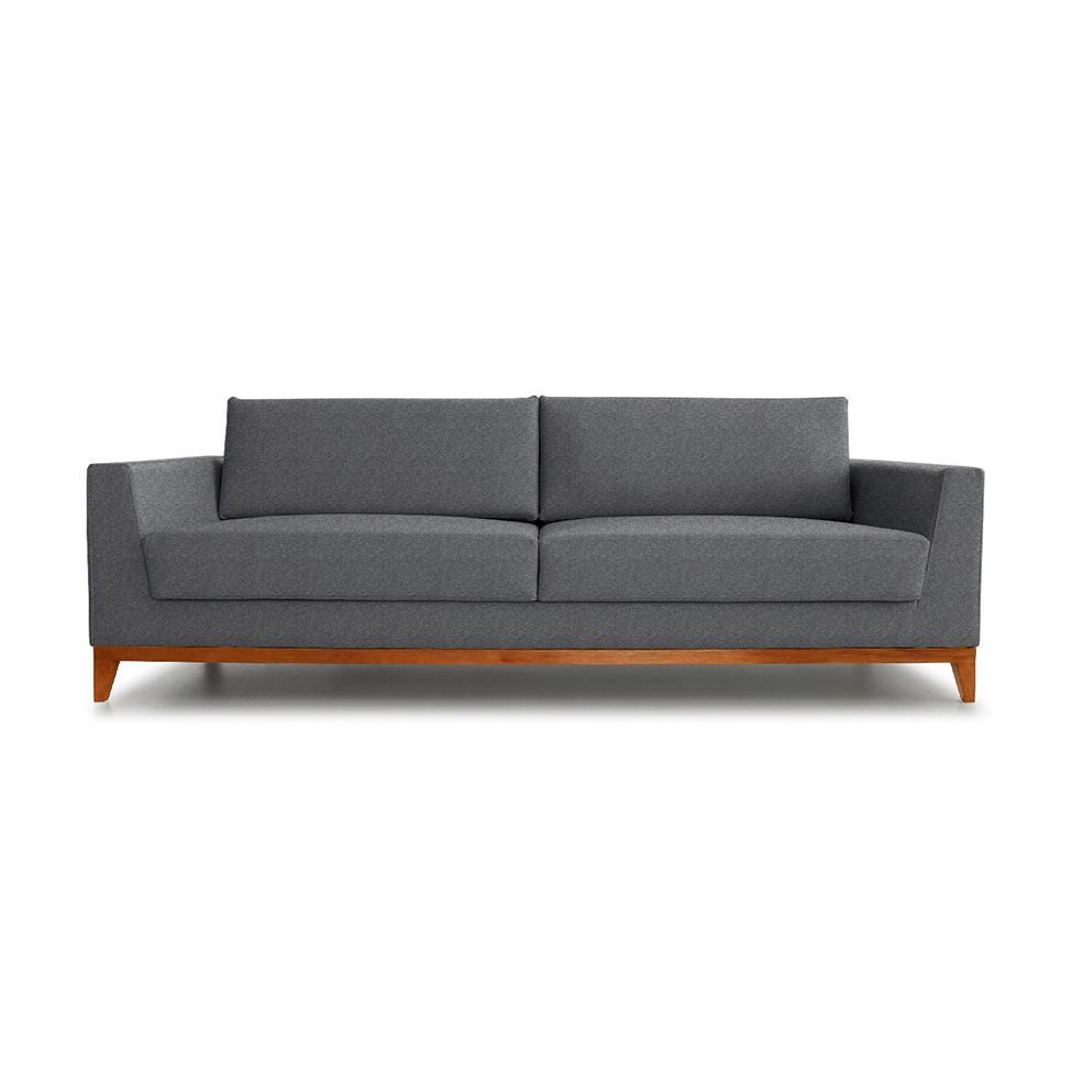 Sofá 3 Lugares Bartô Linho Cinza 180 cm - 4