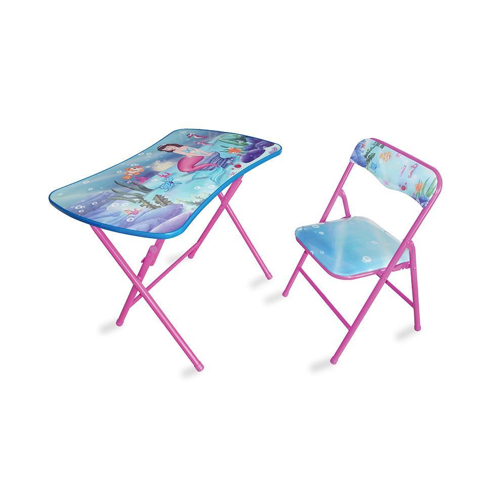 Conjunto de Mesa Infantil e Cadeira Louie Rosa - 1