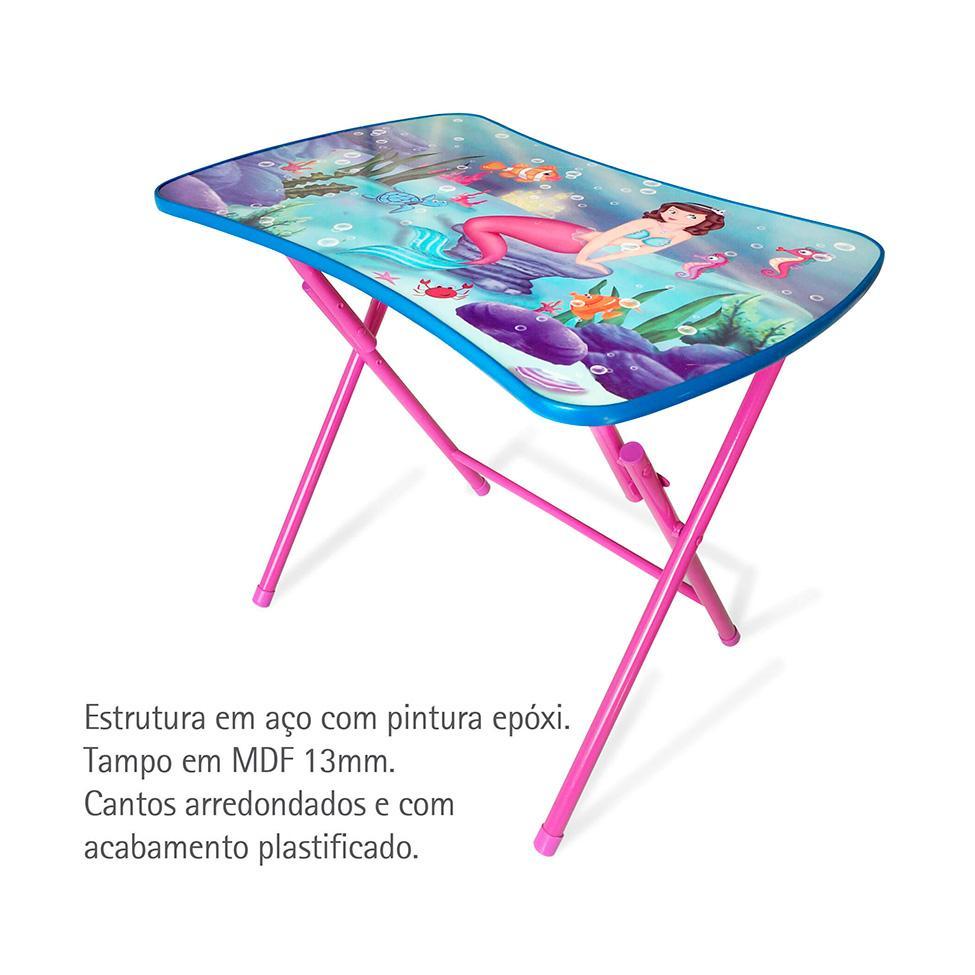 Conjunto de Mesa Infantil e Cadeira Louie Rosa - 2