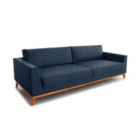 Sofá 3 Lugares Bartô Linho Azul 210 cm - 1