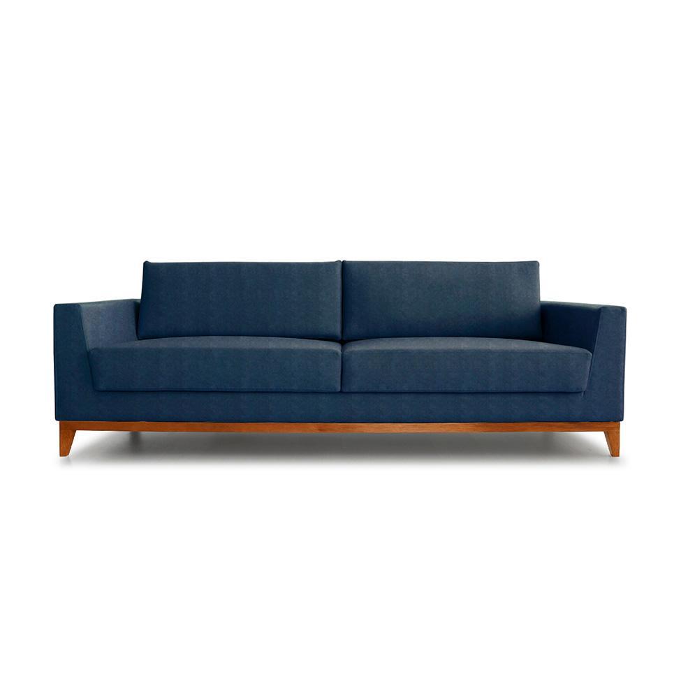 Sofá 3 Lugares Bartô Linho Azul 180 cm - 4