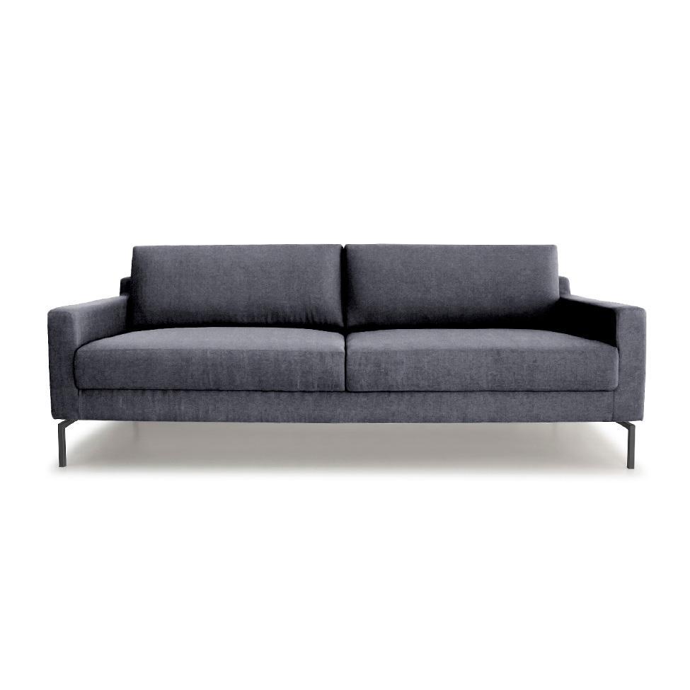 Sofá 3 Lugares Peppe Linho Cinza 210 cm - 4